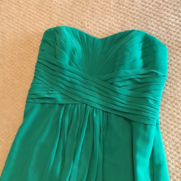 Chiffon prom / bridesmaid strapless dress - Picture 2 of 2